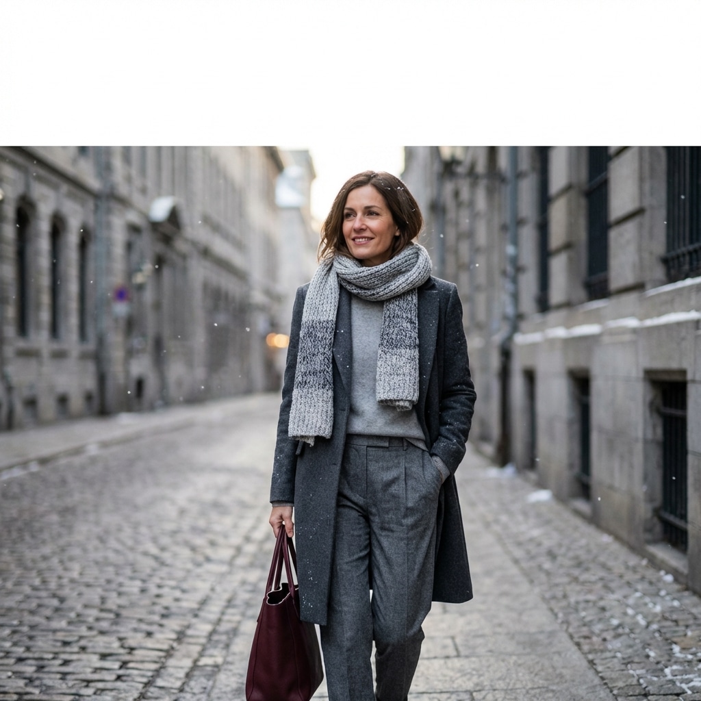 How to style gray in winter so it looks chic, not flat